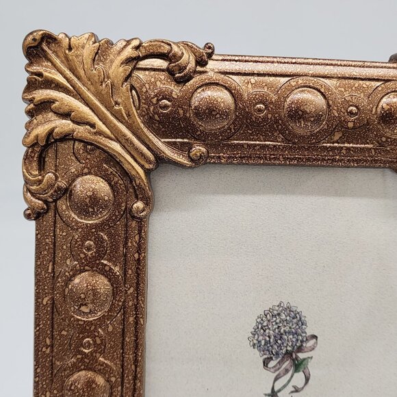 Vintage-Style Collette Et Cie Ornate Gold Picture Frame 5"x7" - Picture 2 of 10